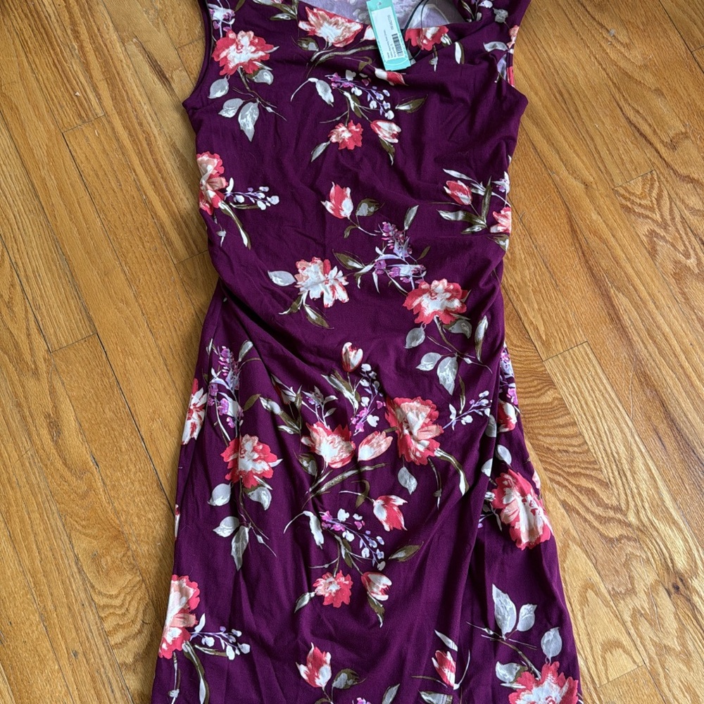 Pink and Purple Sleeveless Midi Sundress